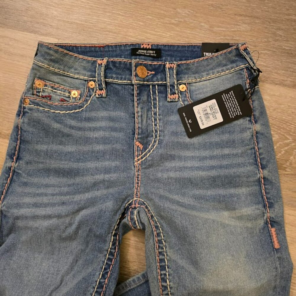 TRUE RELIGION JENNIE SUPER T CURVY SKINNY JEAN SZ 27 - BNWT - Picture 5 of 5